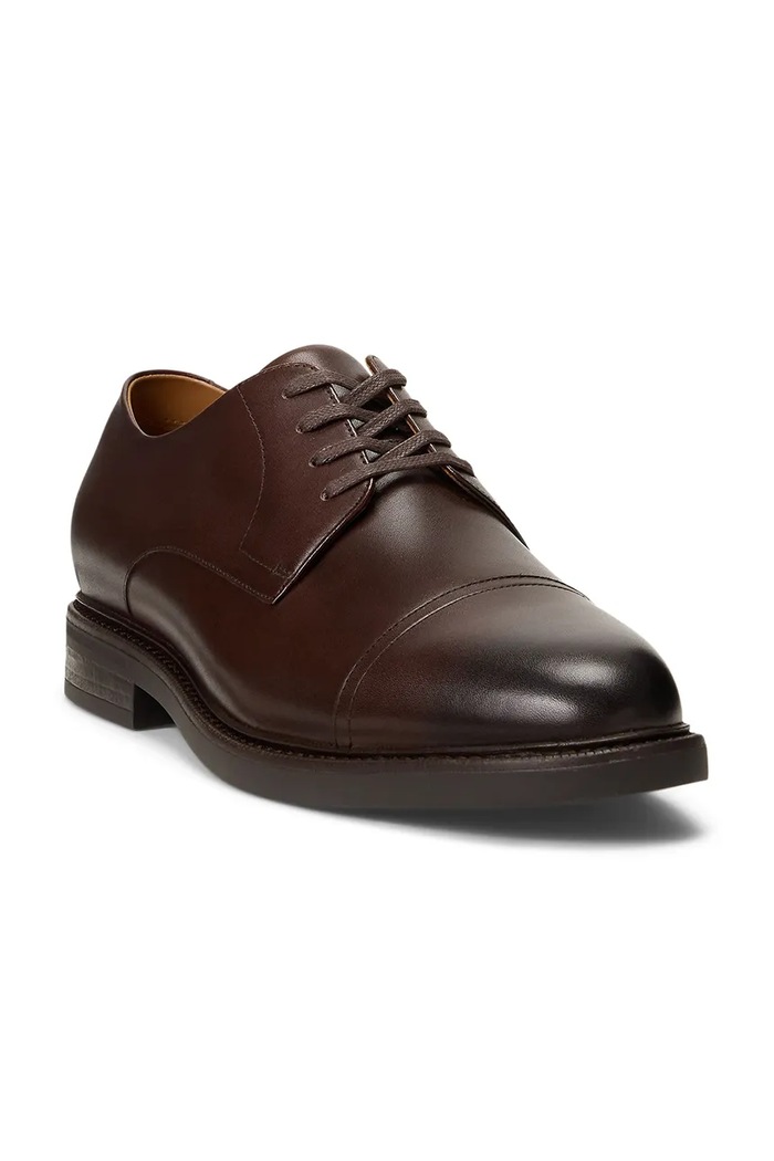 Δερμάτινα κλειστά παπούτσια Polo Ralph Lauren Asher Derby 803978018001.201 καφέ AW25
