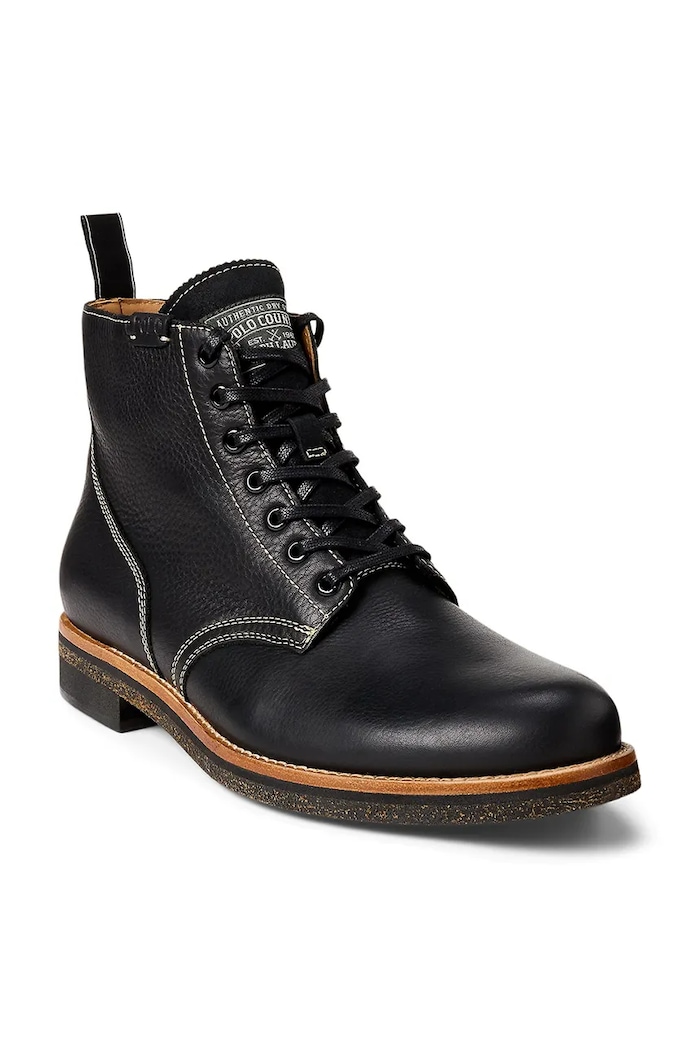 Visoki usnjeni čevlji Polo Ralph Lauren Radford Boot 812959000001.001 črna AW25