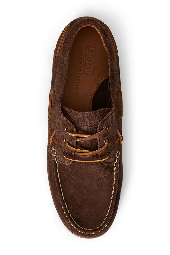 Polo Ralph Lauren mocasini de piele Ranger Deck maro 812974979003.201