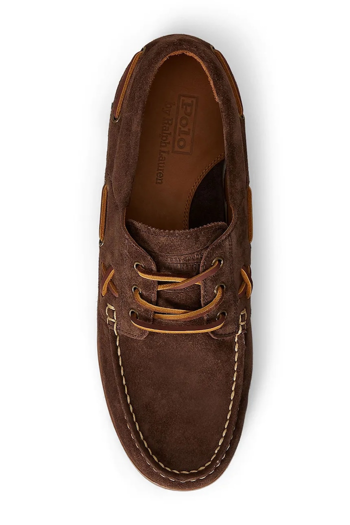 Polo Ralph Lauren mocasini de piele Ranger Deck maro 812974979003.201