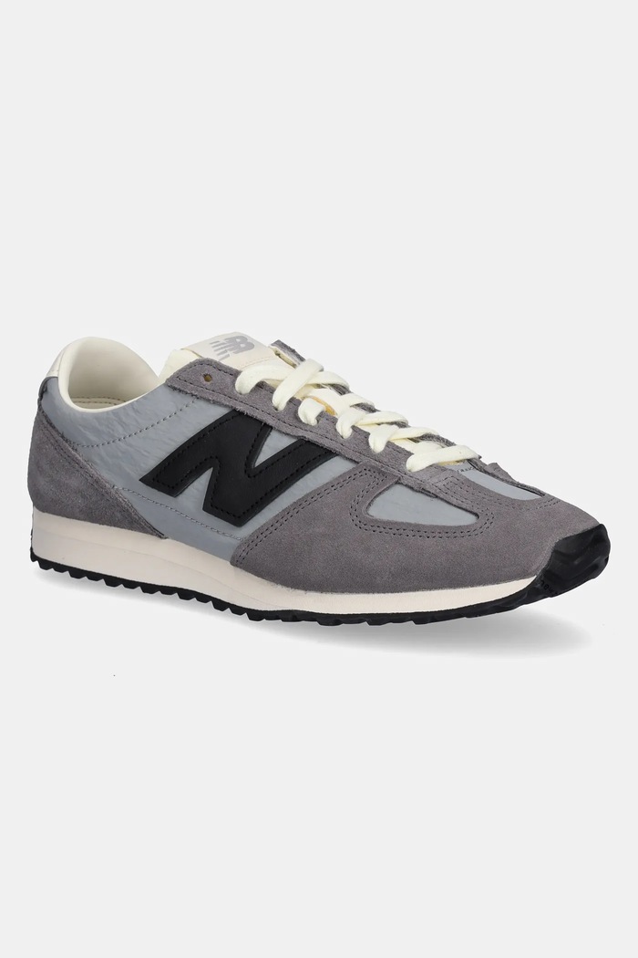 Semišové tenisky New Balance 471 semišová koža sivá U471AH