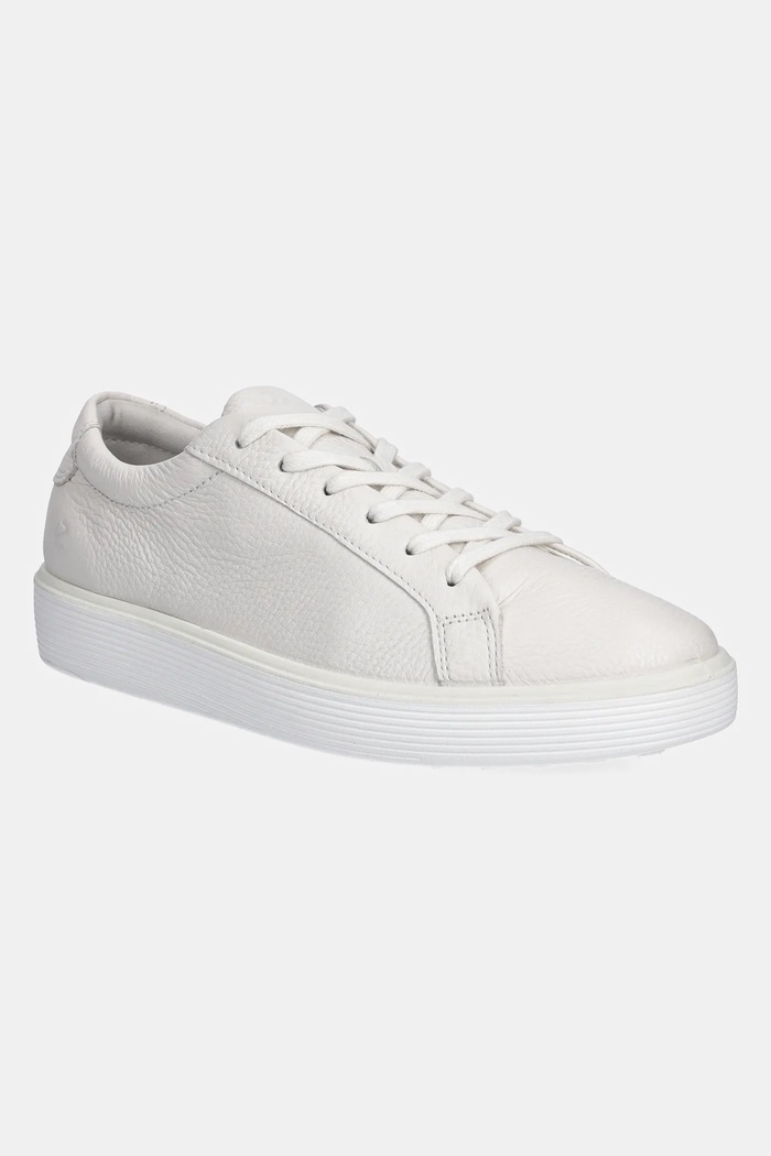 Kožené tenisky Ecco Soft 60 W plochá bílá 219203.01007