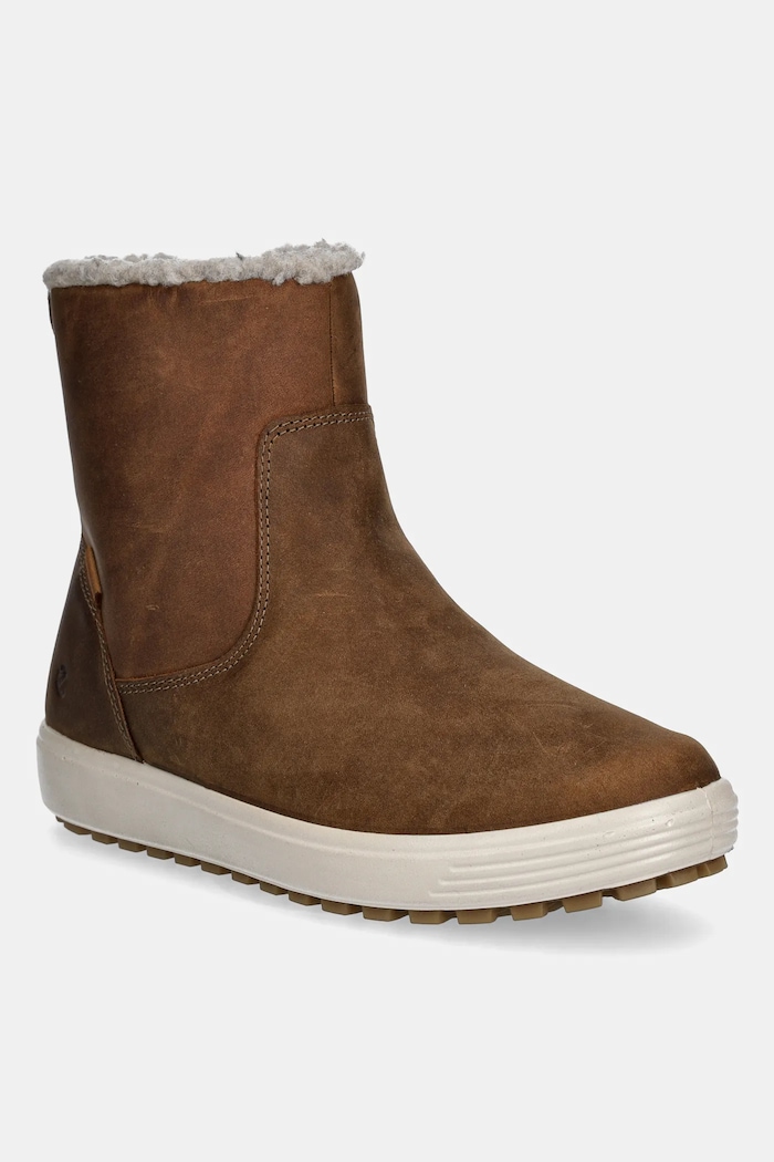 Čizme za snijeg od brušene kože Ecco Soft 7 Tred Warm brušena koža smeđa 450753.02034