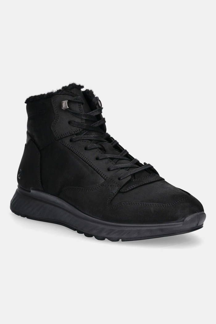 Ecco nubuk cipő Exostride Mid Warm csat fekete 835414.02001