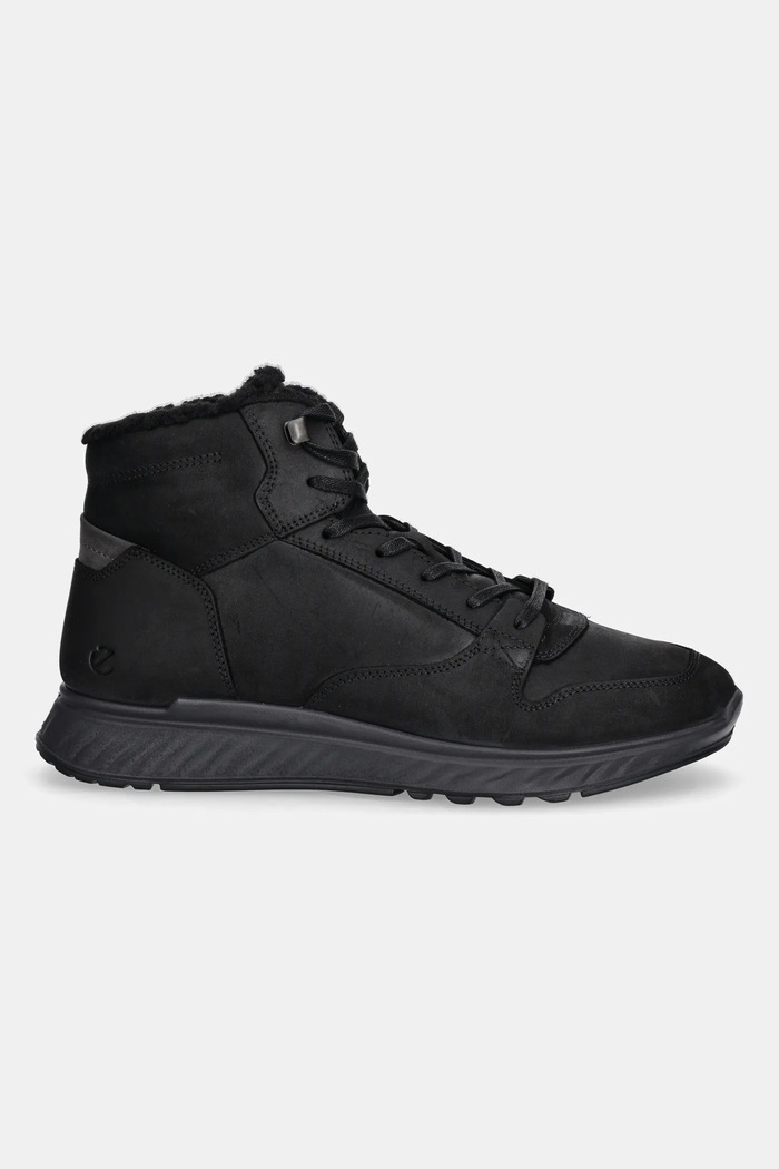 Ecco nubuk cipő Exostride Mid Warm 835414.02001 fekete AW25