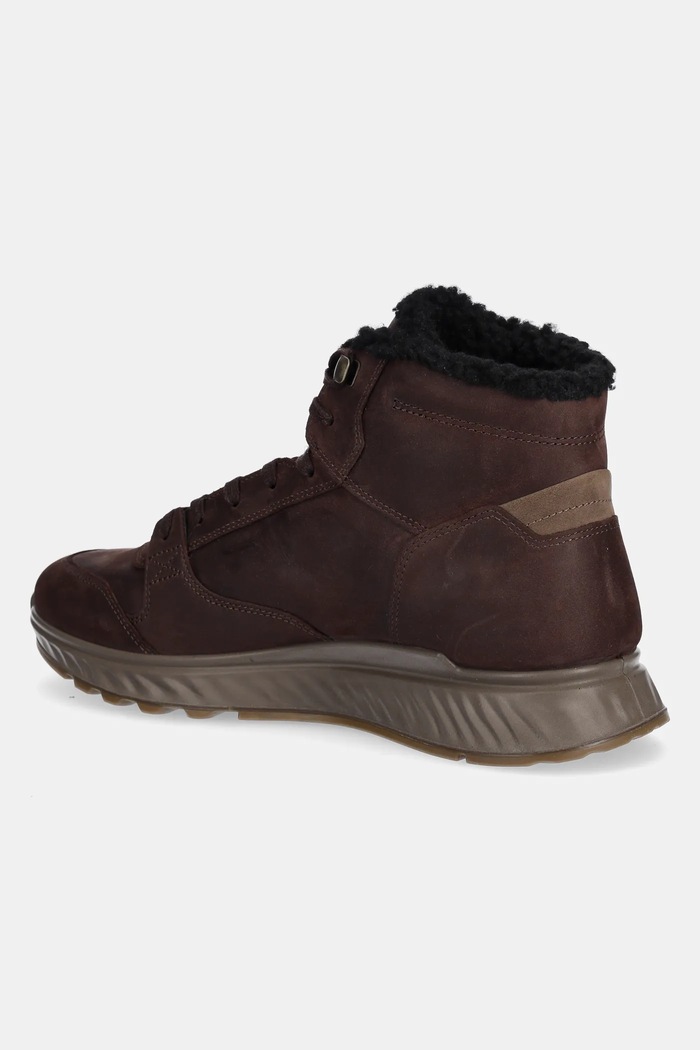 Boty Nubukové boty Ecco Exostride Mid Warm 835414.02178 hnědá