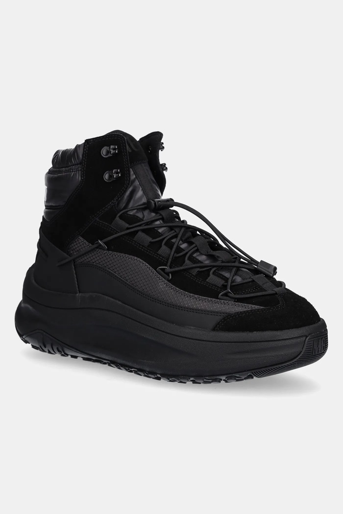 Sneakers Moon Boot MB MOON247 XLACE MID δέρμα σαμουά μαύρο 80D2490030.N001