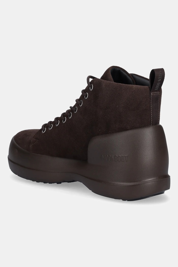 Boty Semišové sněhule Moon Boot MB MEZZALUNA LACE UP MID SUEDE 80D2500030.M010 hnědá