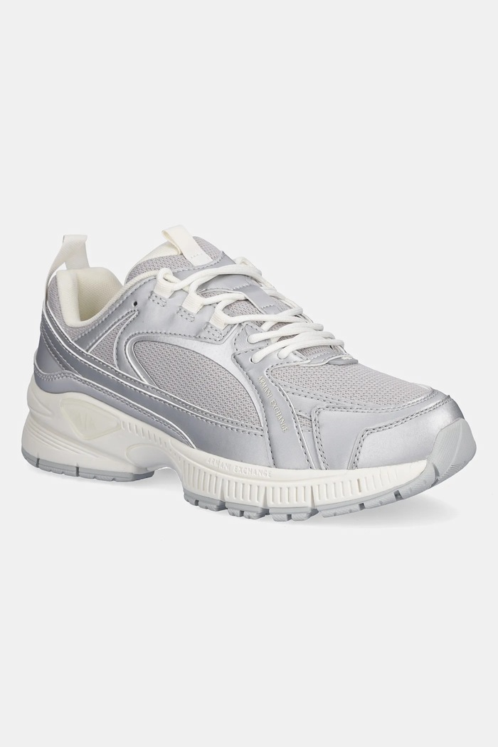 Tenisky Armani Exchange imitace kůže stříbrná XM001690.AF17453.MZ127