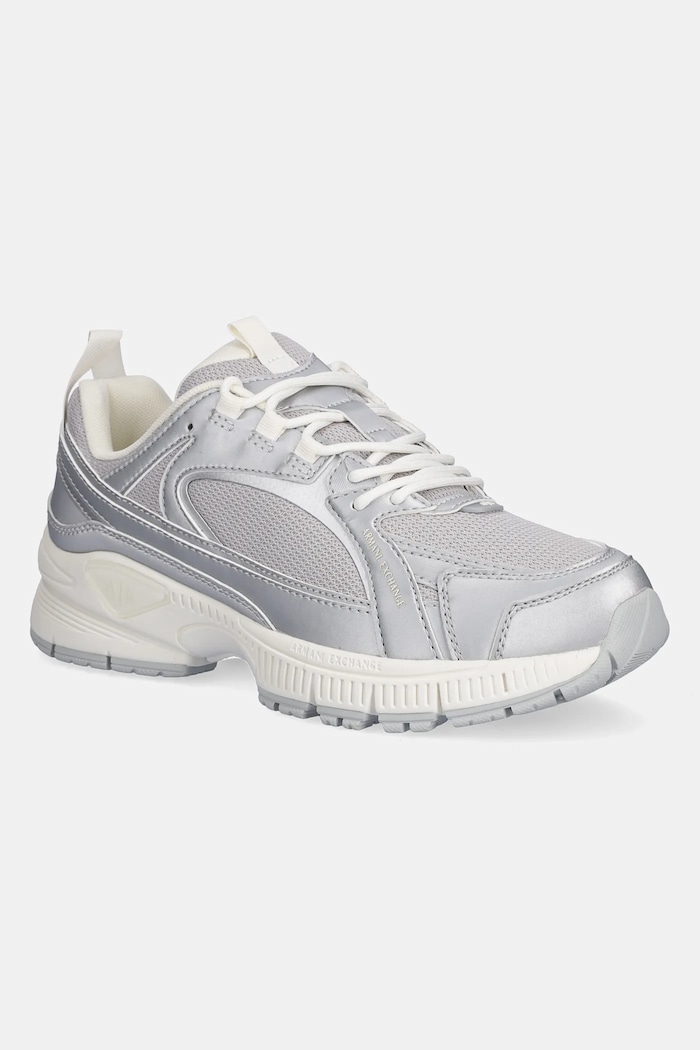 Tenisky Armani Exchange imitace kůže stříbrná XM001690.AF17453.MZ127