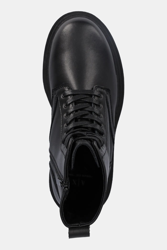 Armani Exchange bocanci de piele negru XM001961.AF17328.UC001