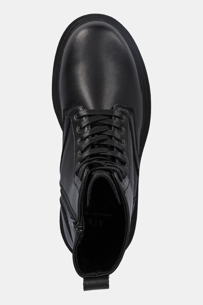 Armani Exchange bocanci de piele negru XM001961.AF17328.UC001