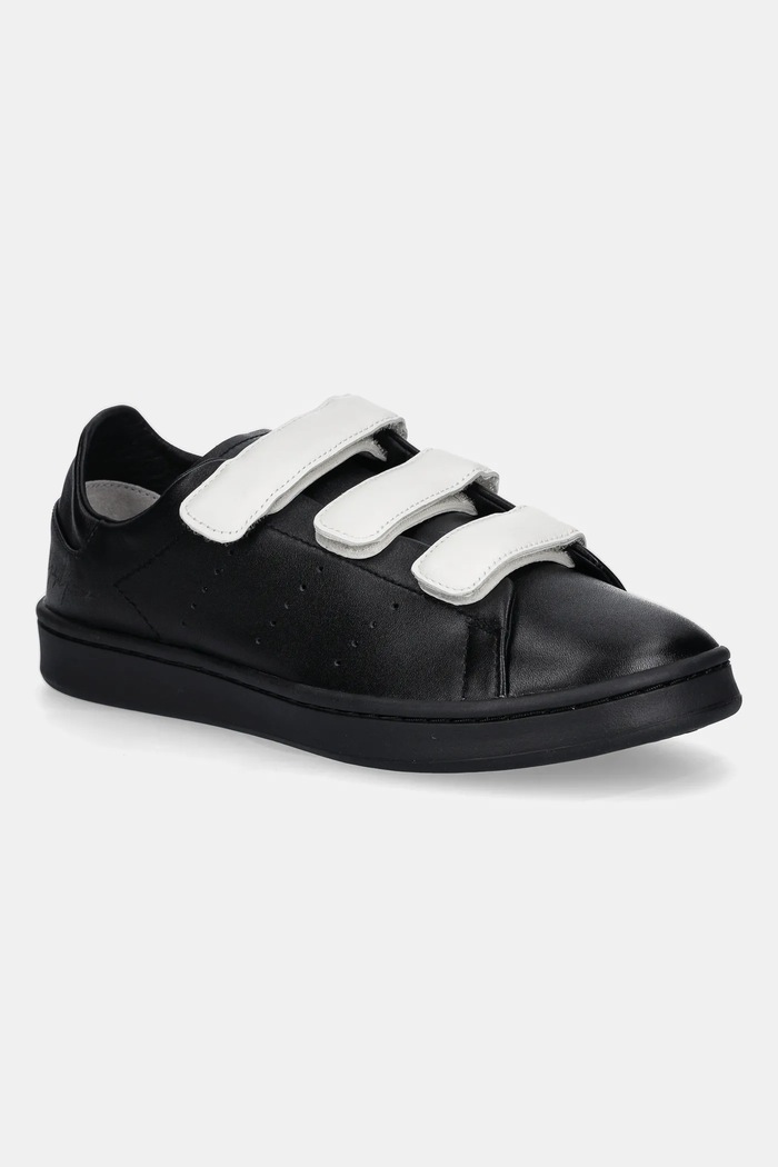 Δερμάτινα sneakers Y-3 Stan Smith λείο δέρμα μαύρο JR4224