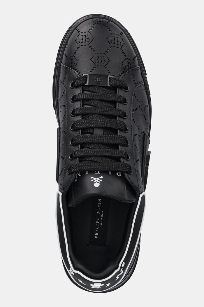 Philipp Plein sneakers din piele Phantom Kicks negru USC0835.PLE005.0202