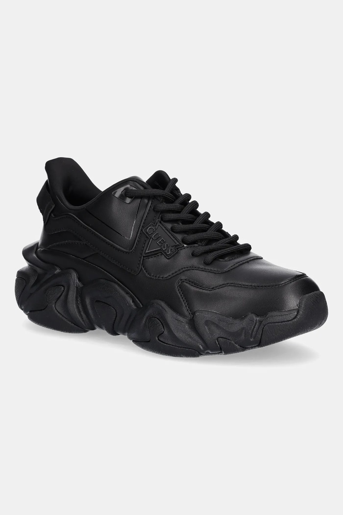 Tenisky Guess CESI imitácia kože čierna FMFCES.ELE12.BLACK