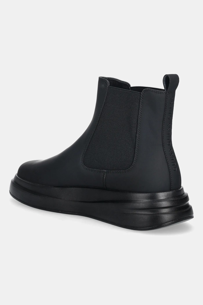 Încălțăminte Guess ghete chelsea de piele ELKO FMFELK.LEA10.BLACK negru
