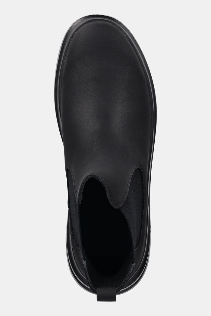 Guess ghete chelsea de piele ELKO negru FMFELK.LEA10.BLACK