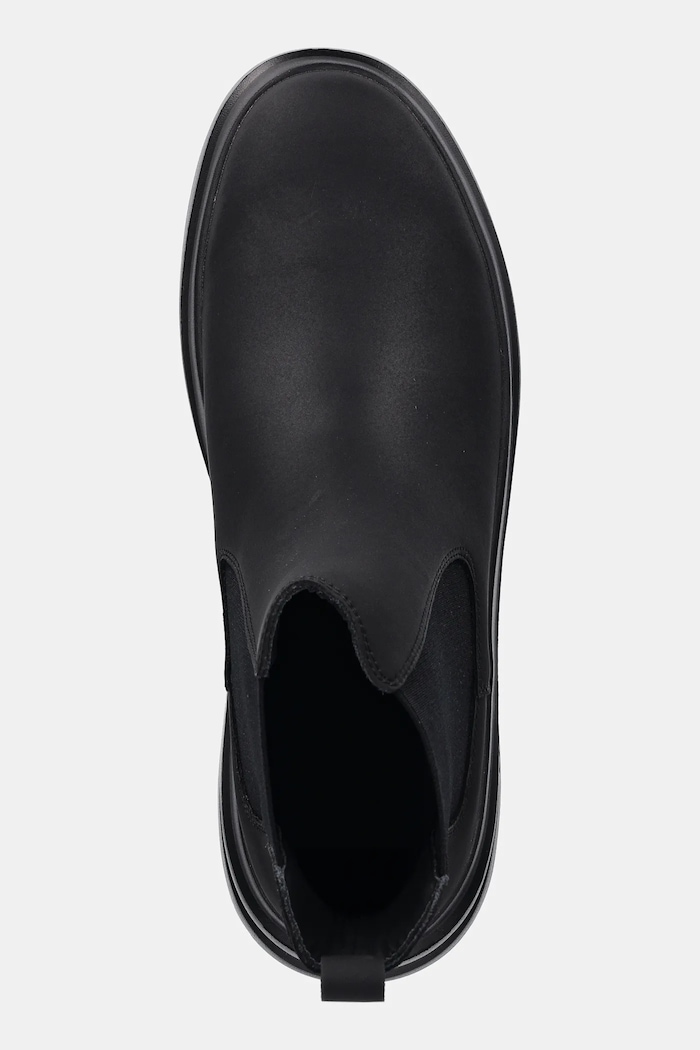 Guess ghete chelsea de piele ELKO negru FMFELK.LEA10.BLACK