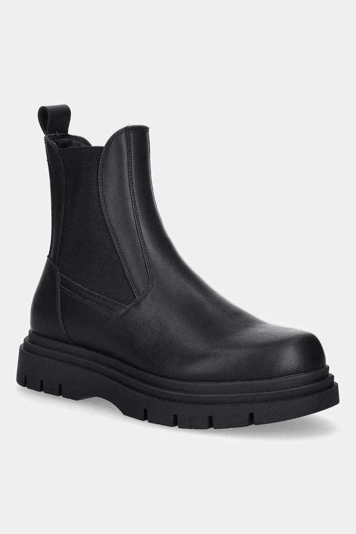 Guess ghete chelsea de piele FERGIE casual negru FMFFER.LEA10.BLACK