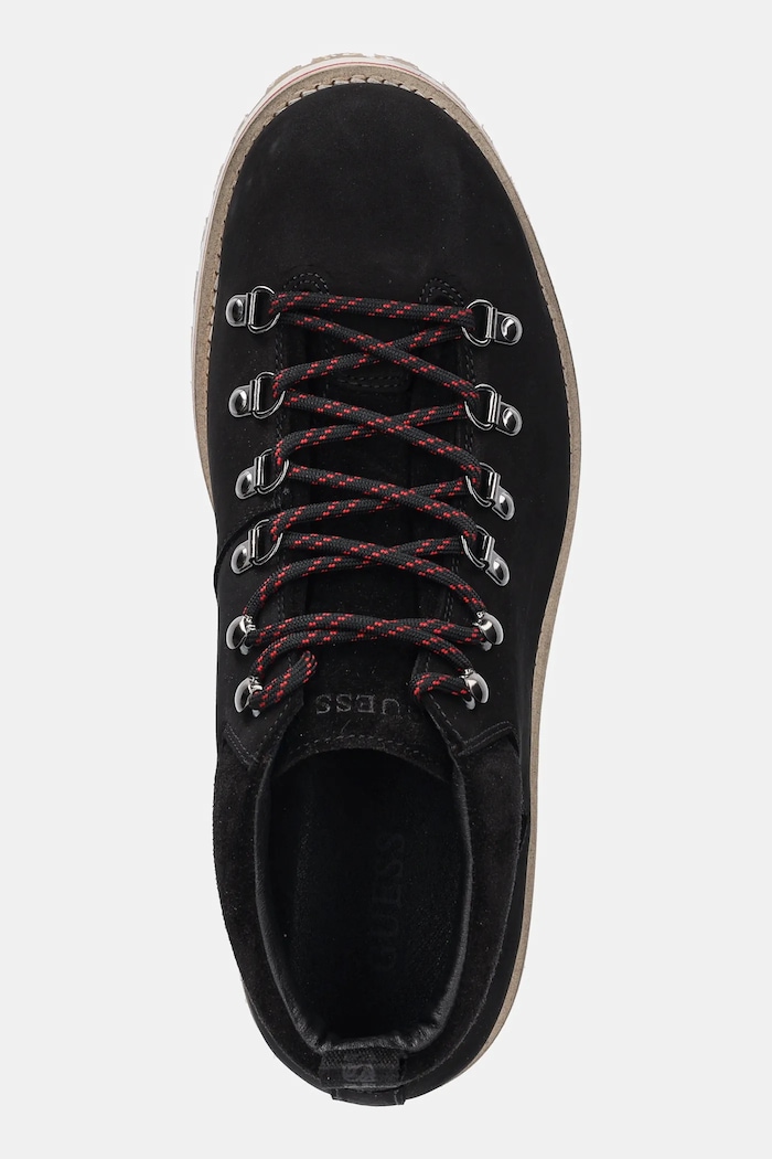 Guess pantofi de piele KURMA negru FMFKUR.LEA10.BLACK