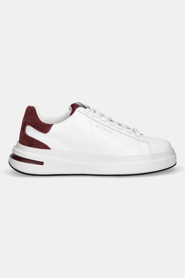 Guess sneakersy ELBA FMFLBA.LEA12.WHIBU biały AW25