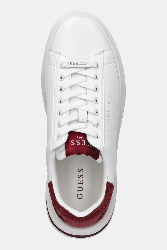Guess sneakersy ELBA biały FMFLBA.LEA12.WHIBU