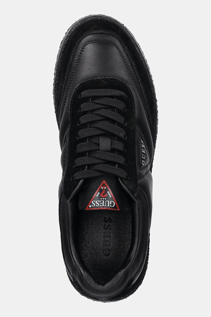 Kožené tenisky Guess WIMOH čierna FMFMOH.LEA12.BLACK