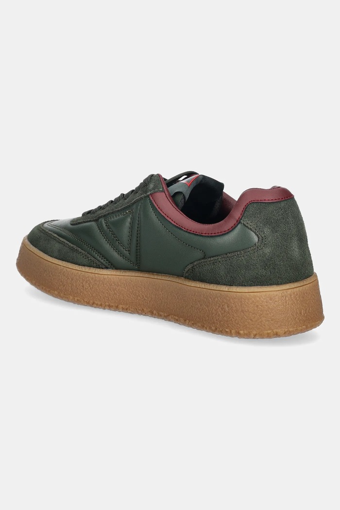 Obuv Kožené tenisky Guess WIMOH FMFMOH.LEA12.GREEN zelená