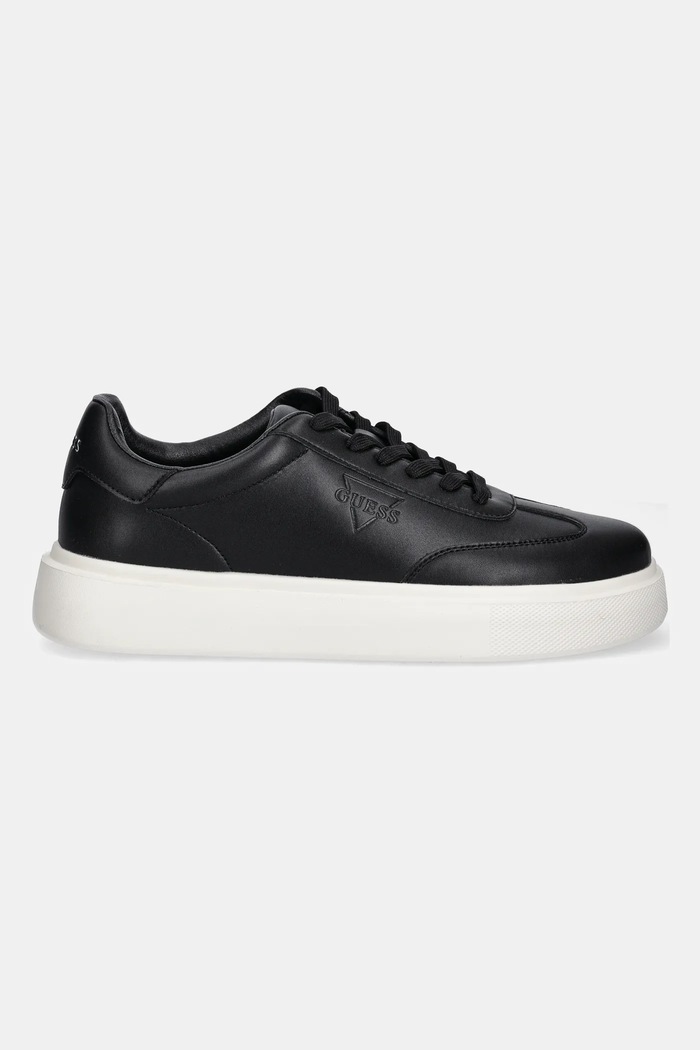 Guess sneakersy PLAZA FMFPLA.LEA12.BLACK czarny AW25