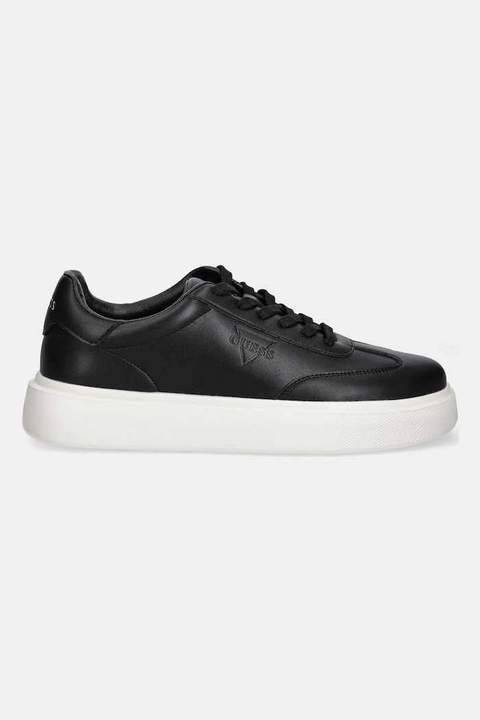 Guess sneakersy PLAZA FMFPLA.LEA12.BLACK czarny AW25