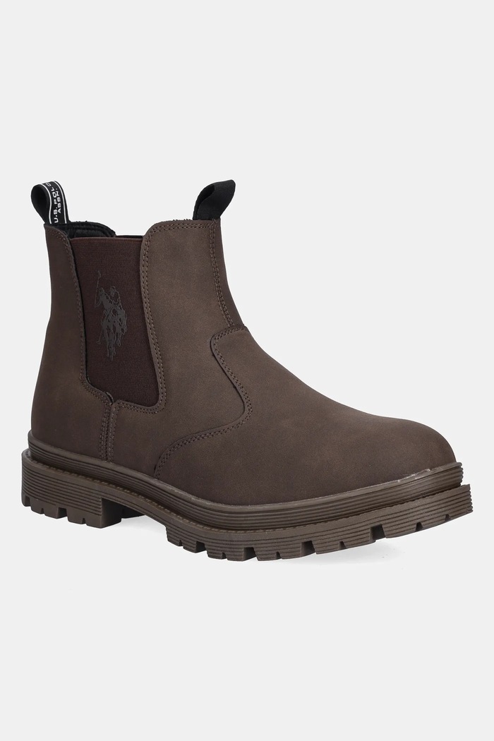 Topánky chelsea U.S. Polo Assn. BERLIN003 nezateplené hnedá BERLIN003M.EH1