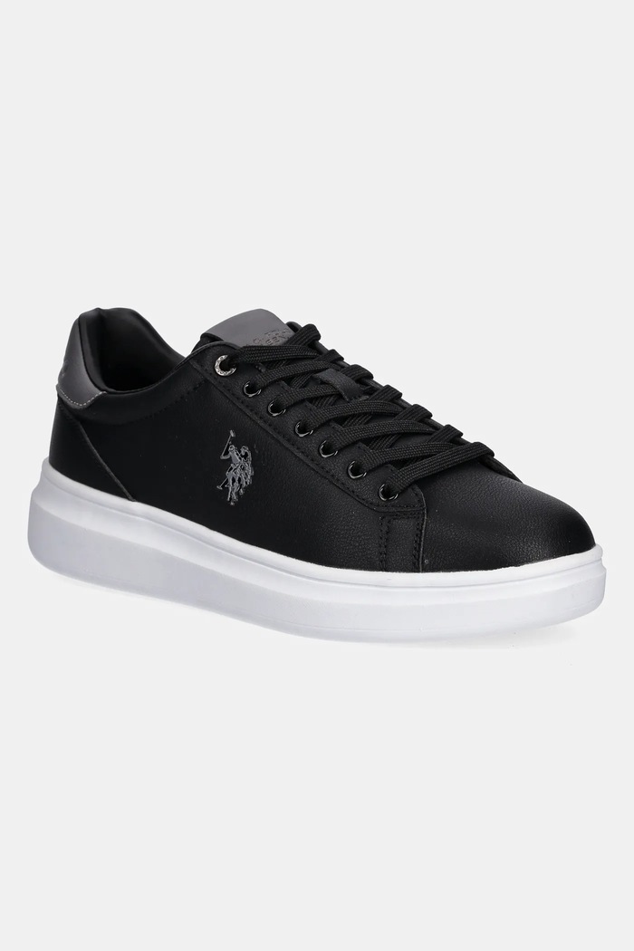 Sneakers U.S. Polo Assn. CODY010A απομίμηση λείου δέρματος μαύρο CODY010M.EY2