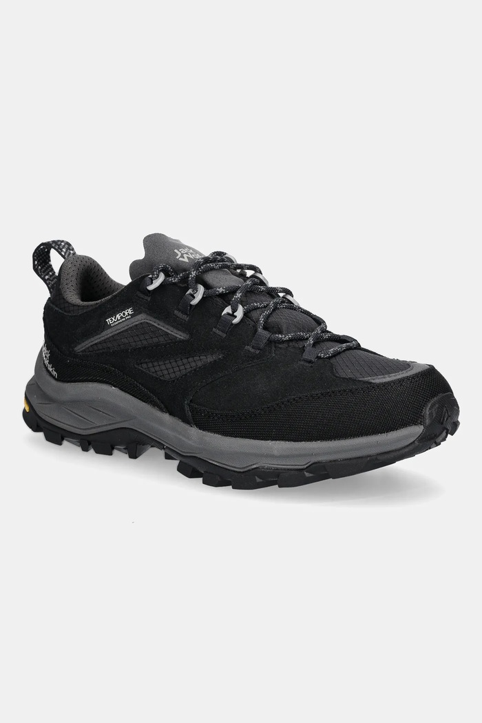Topánky Jack Wolfskin CYROX TEXAPORE LOW semišová koža čierna 4064281