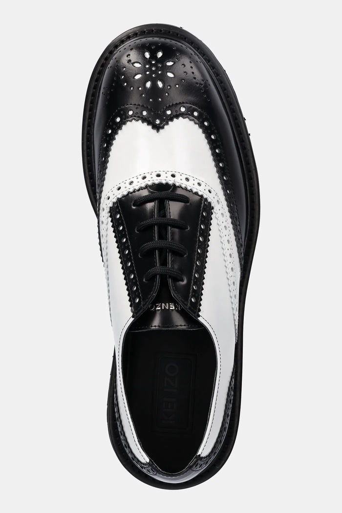 Usnjeni polškornji Kenzo Ukio Brogue bela FF65DB114L52.01