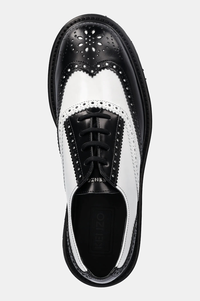 Usnjeni polškornji Kenzo Ukio Brogue bela FF65DB114L52.01