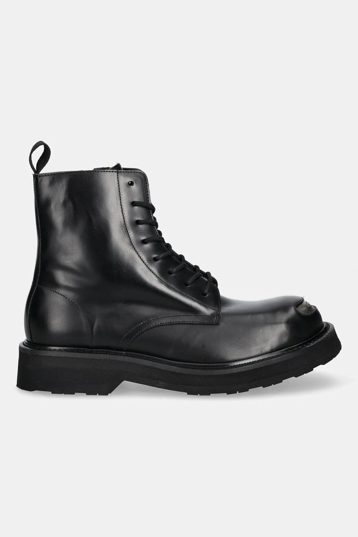 Δερμάτινες μπότες πεζοπορίας Kenzo Smile Lace Up Boots FF65BT111L52.99 μαύρο AW25