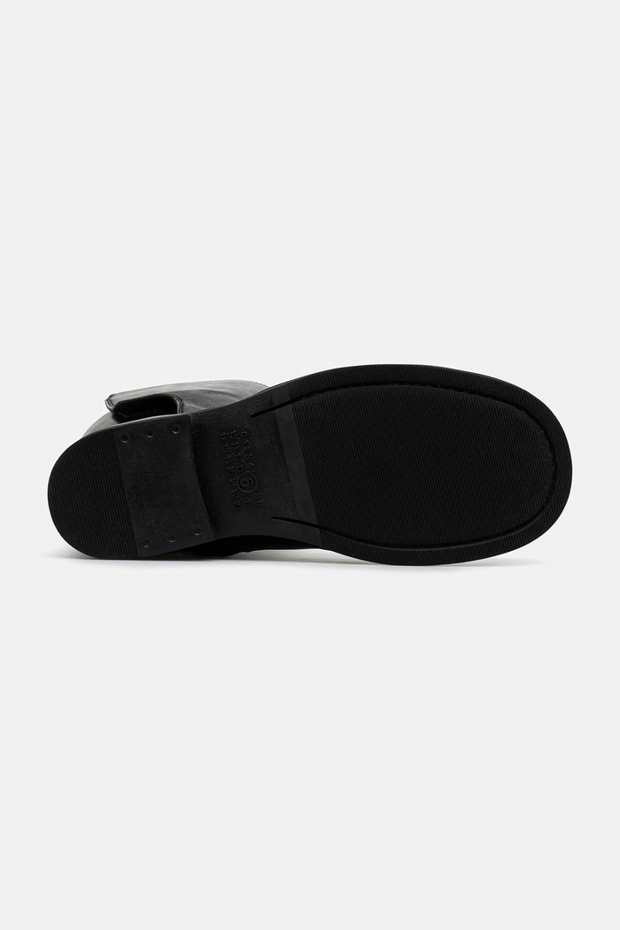 Ψηλά δερμάτινα παπούτσια MM6 Maison Margiela SH3WW0006.P7431.T8013 μαύρο
