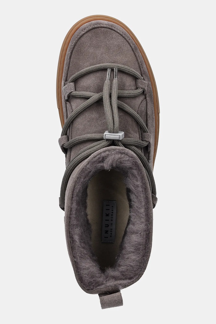 Cizme de zăpadă din piele întoarsă Classic Low Inuikii 2001.001.0021.030 gri
