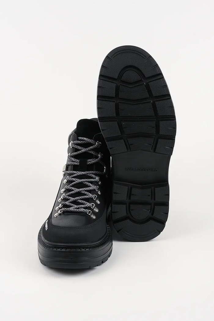 Scarpe in pelle MILES HIKER Karl Lagerfeld nero KL10245.000