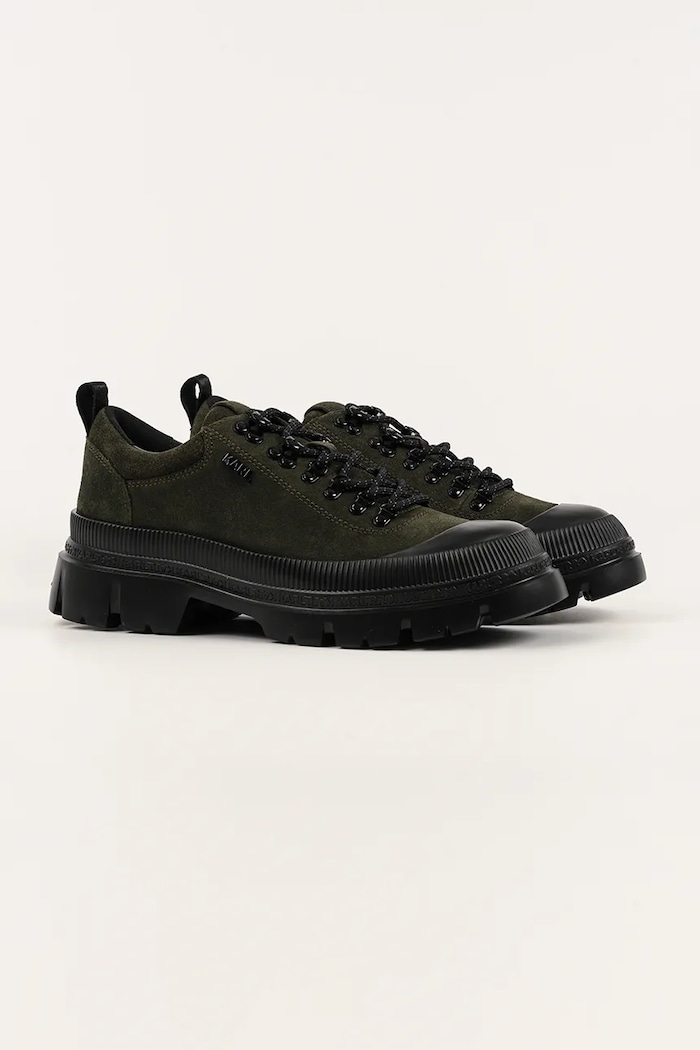 Karl Lagerfeld teniși de piele TREKKA MENS KL25227.5KK verde NC25