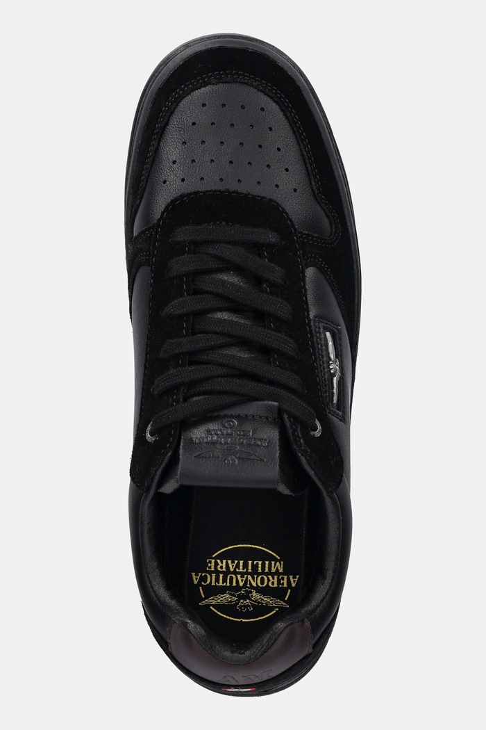 Kožené tenisky Aeronautica Militare SNEAKERS čierna 252SC0235UPL00244.34300