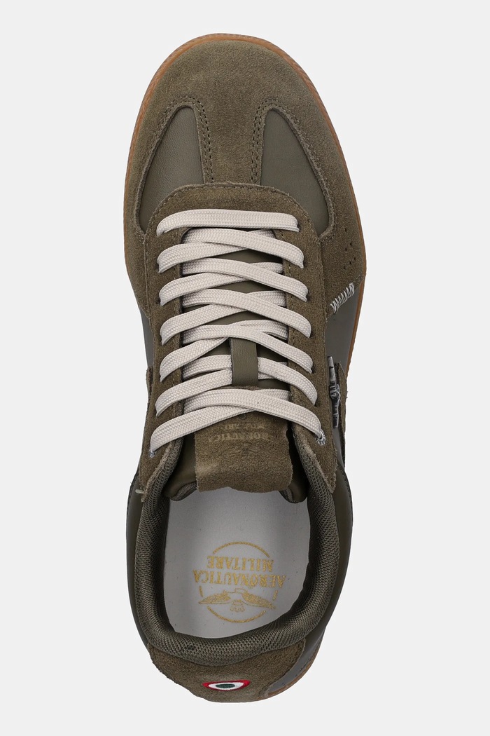 Кожени маратонки Aeronautica Militare SNEAKERS зелен 252SC0315UPL00244.07302