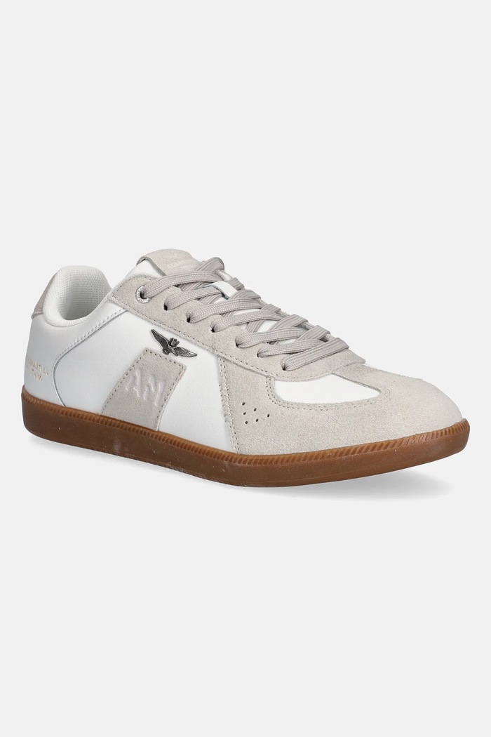 Кожени маратонки Aeronautica Militare SNEAKERS гладка кожа бял 252SC0315UPL00244.73062