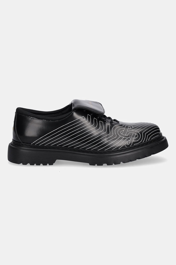 Кожени половинки обувки Filling Pieces Derby Football 122511312148 черен AW25