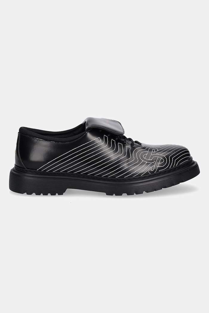 Кожени половинки обувки Filling Pieces Derby Football 122511312148 черен AW25