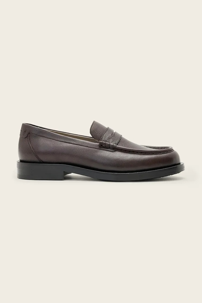Шкіряні мокасини AllSaints BLOOM LOAFER elegant бордо M021FC.OXR