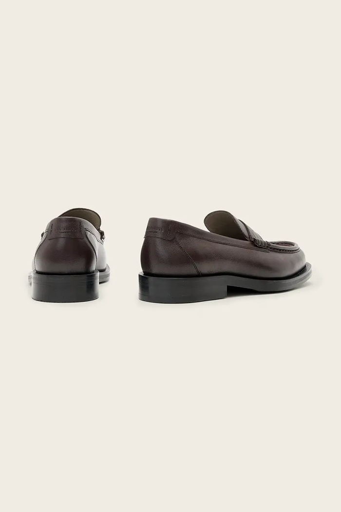 Взуття Шкіряні мокасини AllSaints BLOOM LOAFER M021FC.OXR бордо