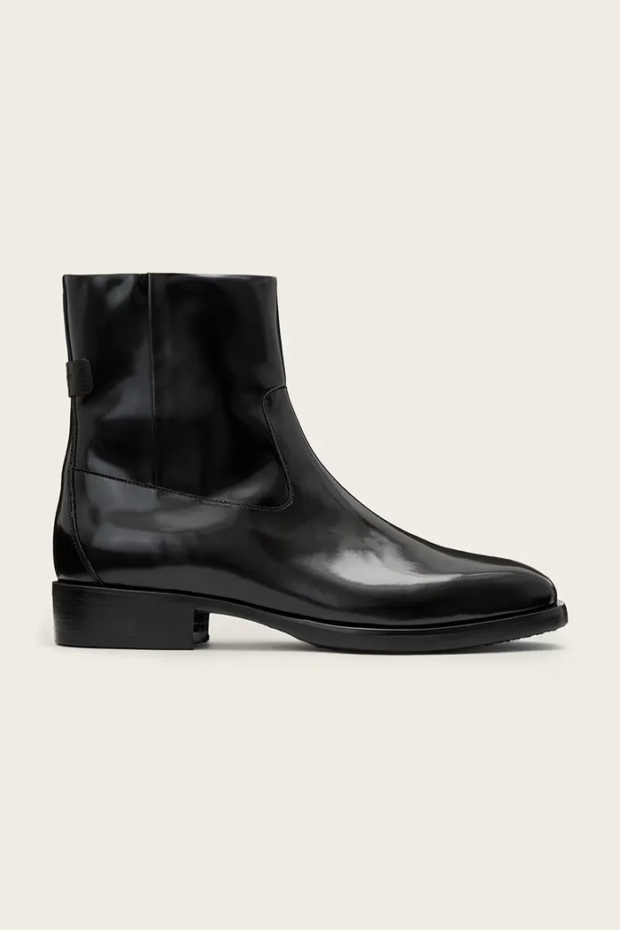 AllSaints Ghete de piele Milton Boot negru M031FD