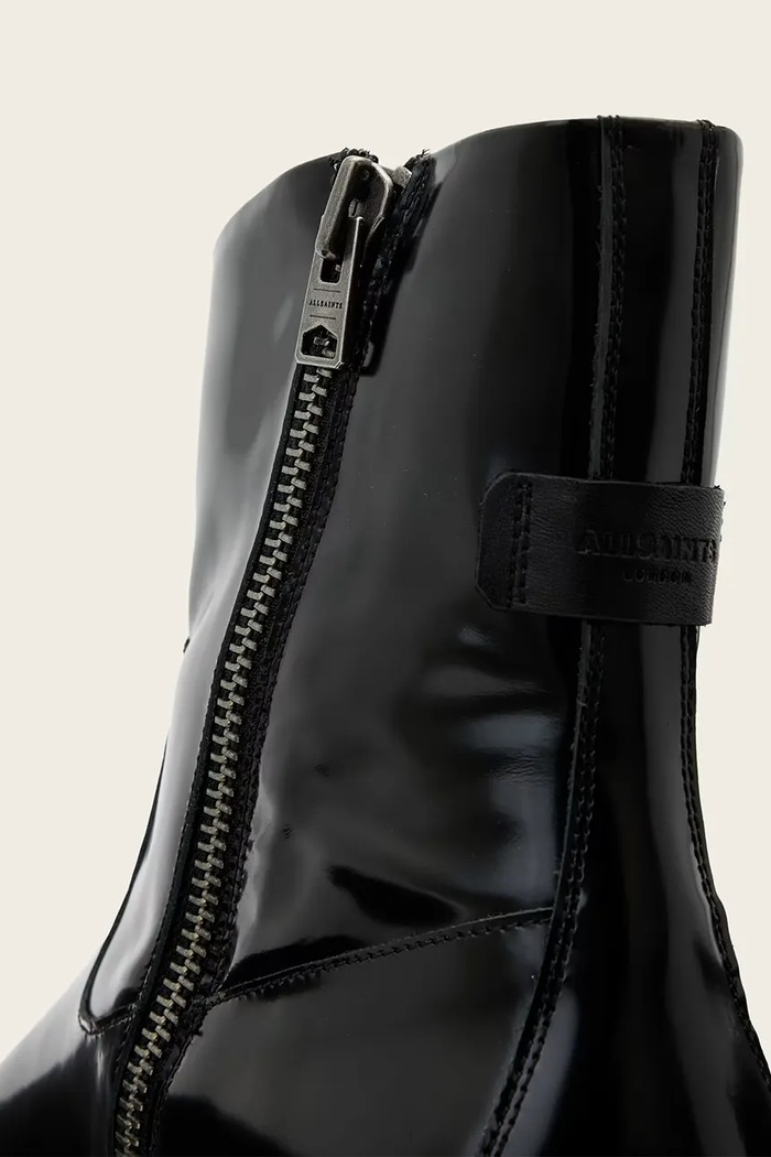 Ghete de piele Milton Boot AllSaints M031FD negru
