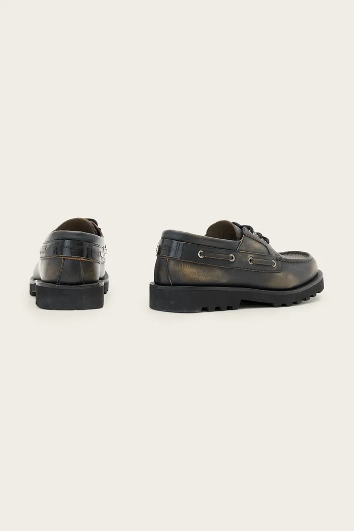 Cipők AllSaints bőr félcipő SKIFF SHOE M013FC fekete